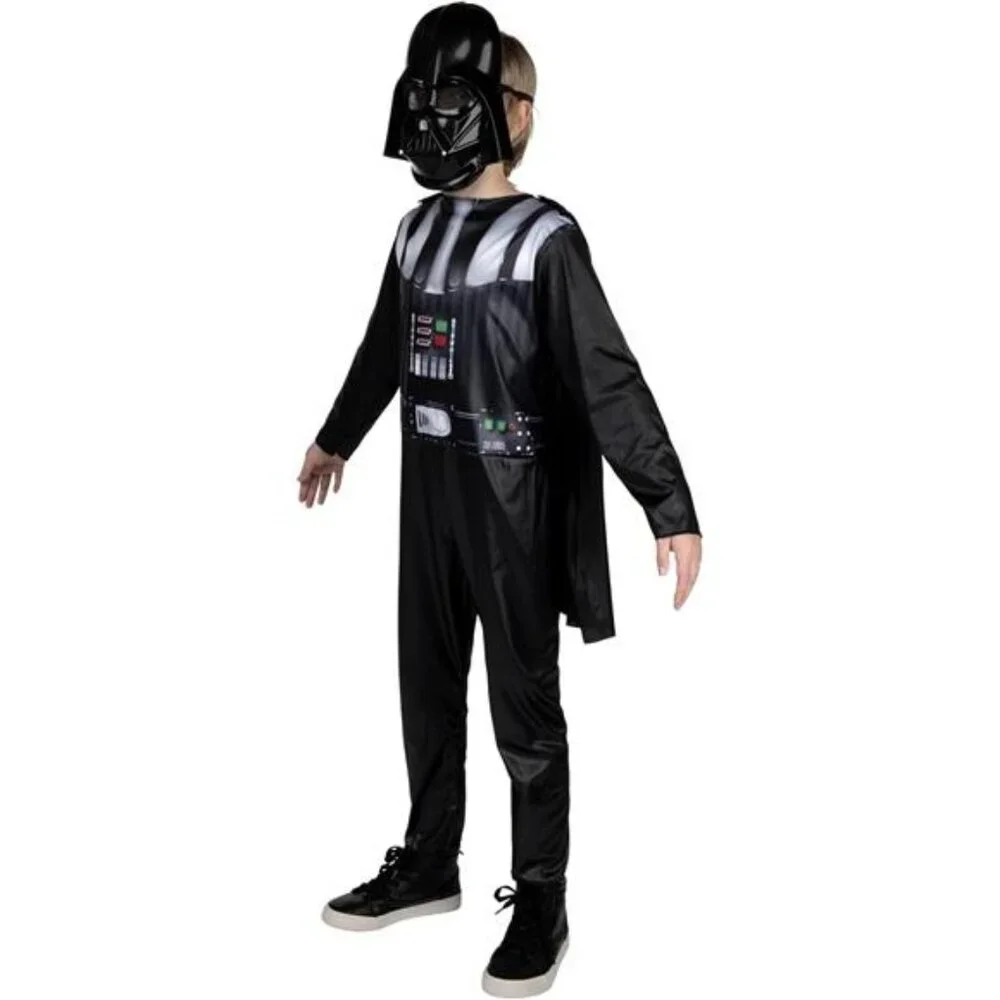 STAR WARS Darth Vader Official Youth Halloween Costume - Printed Jumpsuit with - Picture 6 of 7
